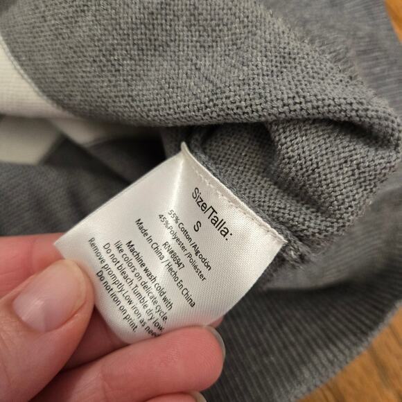 Aeropostale Hello Kitty womens small oversized Gray Striped Sweater - Picture 5 of 10